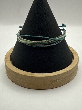 Pura Vida Teal & Gray Waterproof Wax String Bracelet Boho Beach Surfer Style